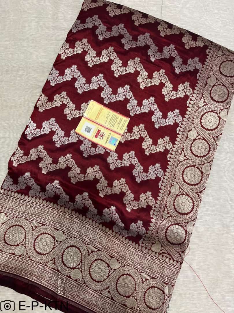 Katan Meenakari Handloom Banarasi Saree