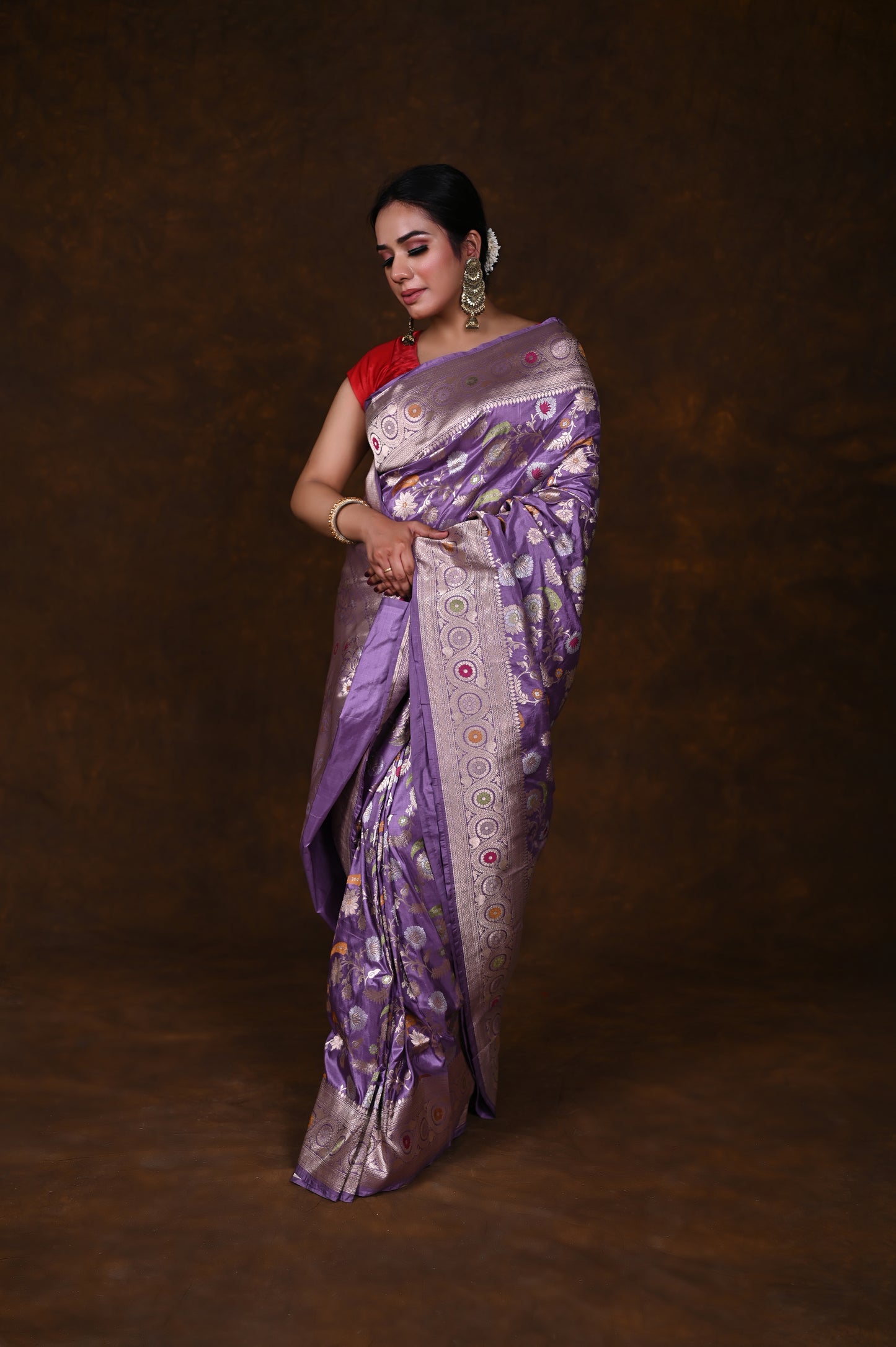 Pure Katan Meenakari Handloom Banarasi Saree