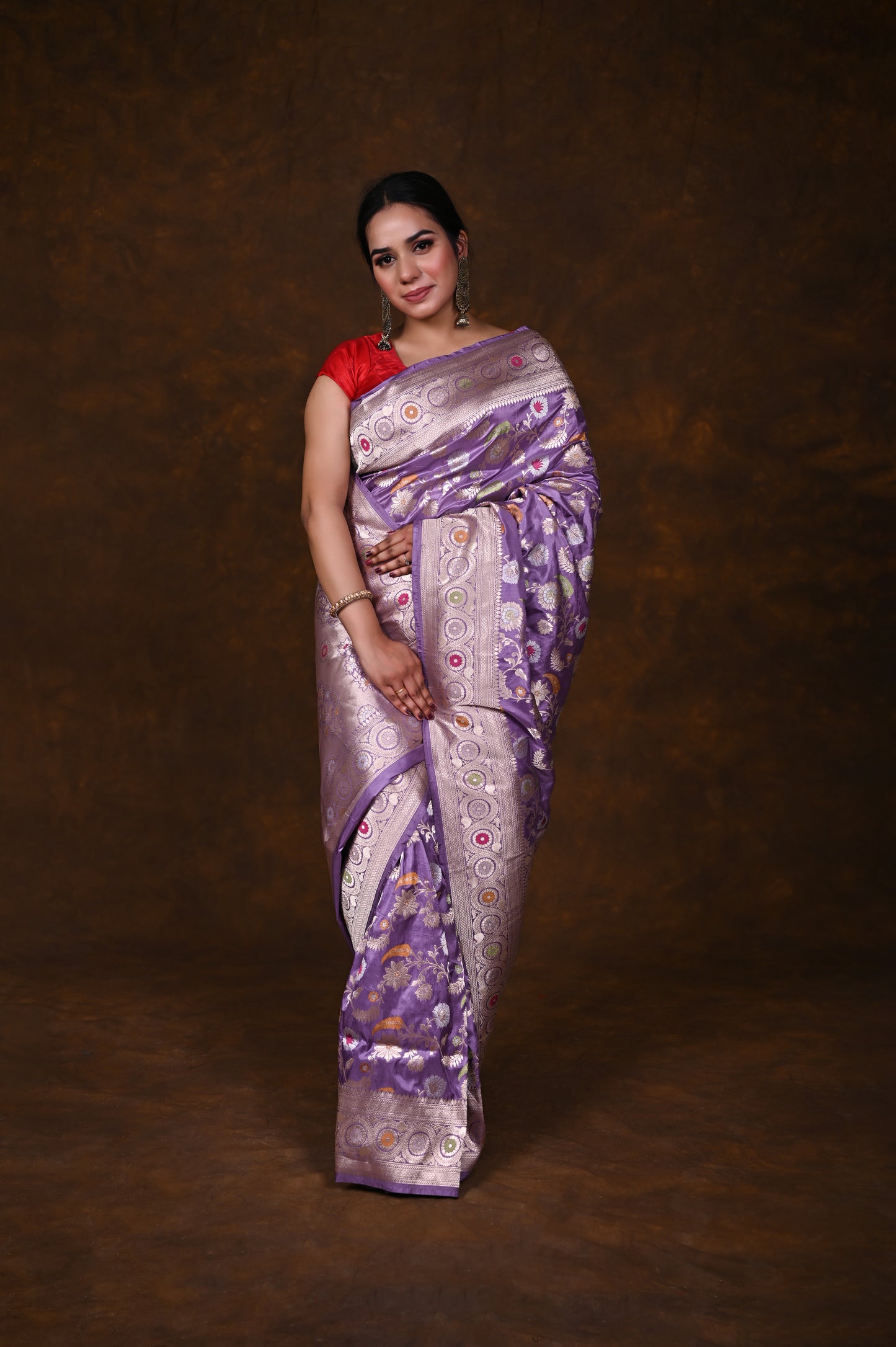 Pure Katan Meenakari Handloom Banarasi Saree