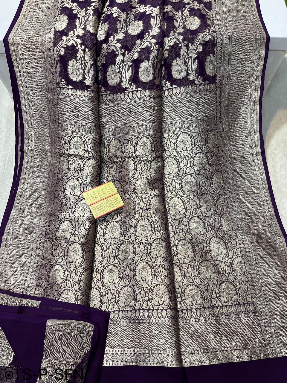 Pure Khaddi Georgette Silk Saree
