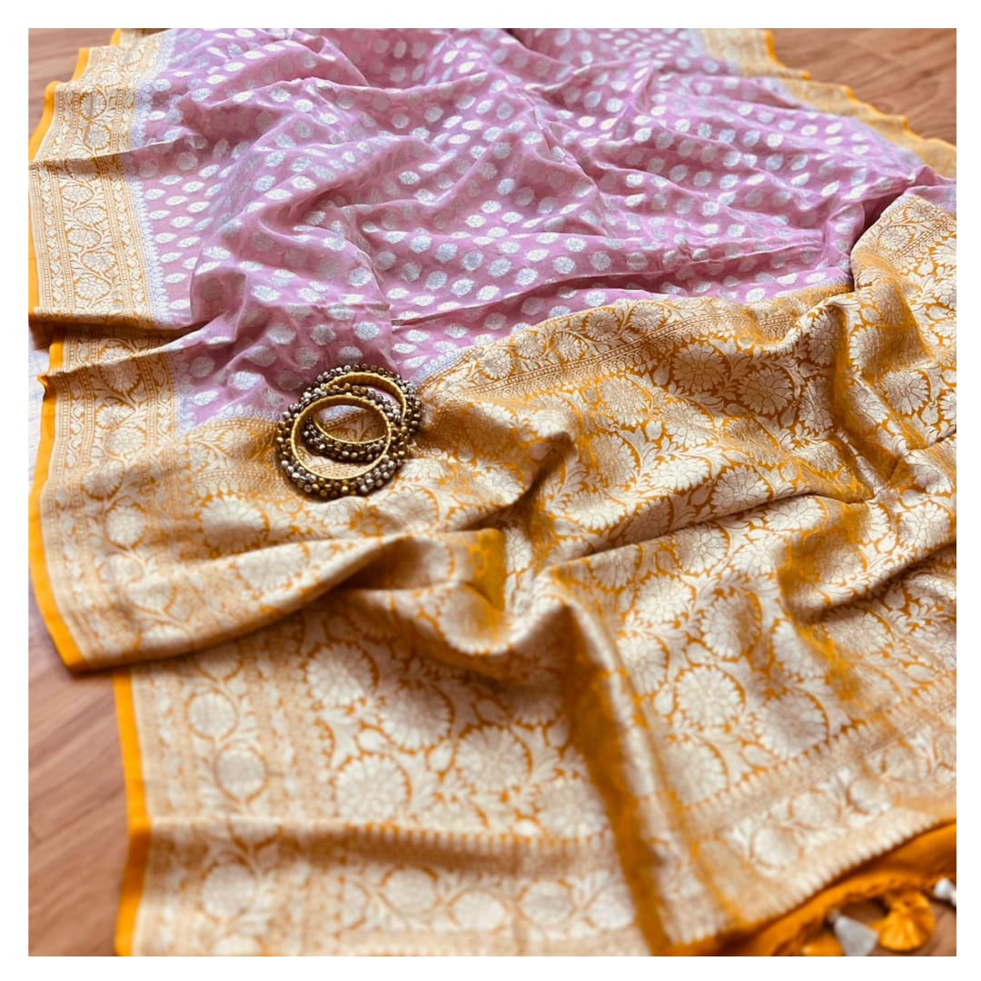 Pure Khaddi Georgette Banarasi Saree