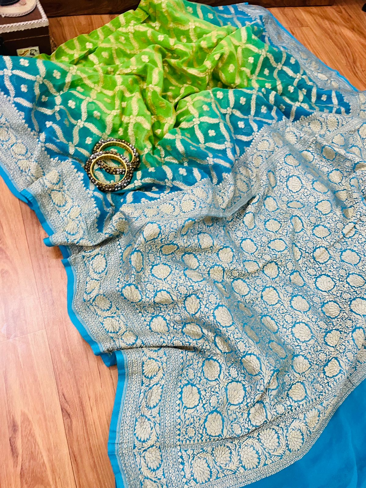 Pure Khaddi Georgette Banarasi Saree