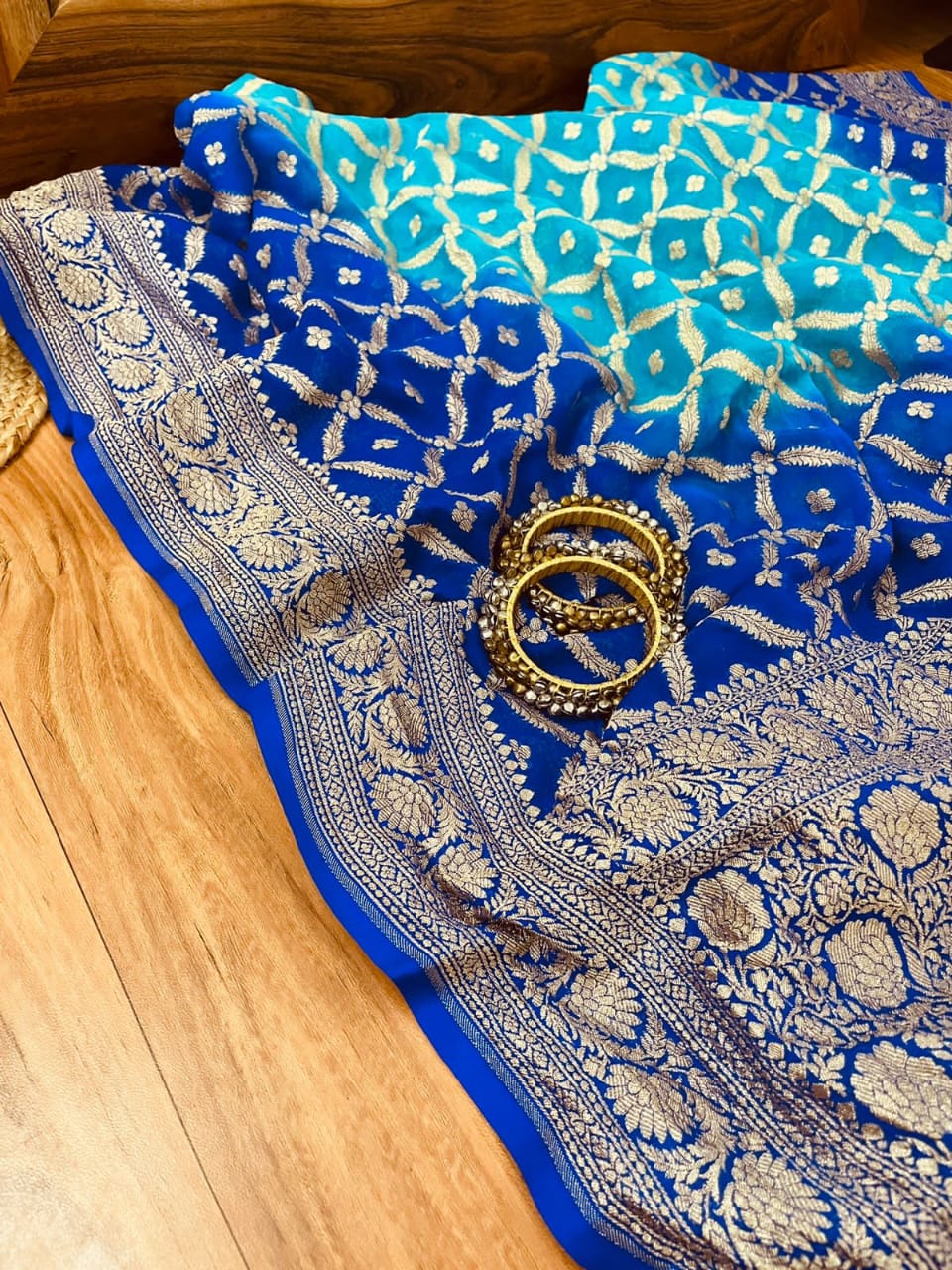 Pure Khaddi Georgette Banarasi Saree