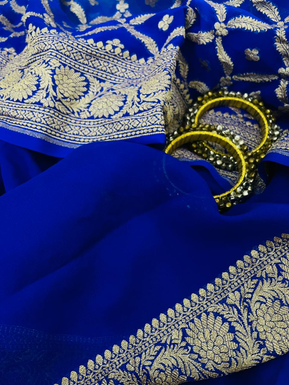 Pure Khaddi Georgette Banarasi Saree