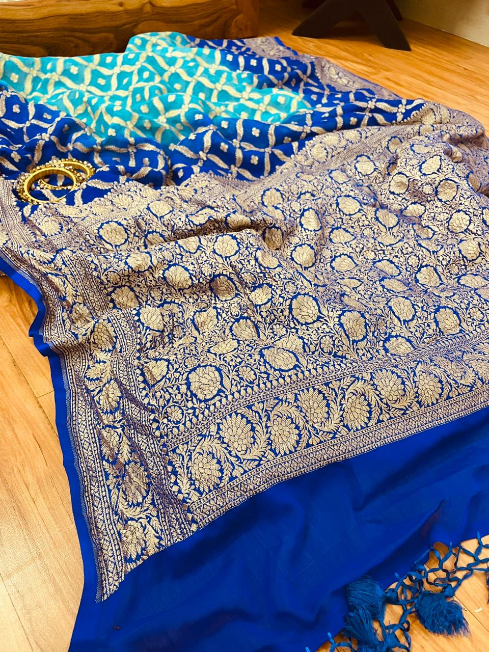 Pure Khaddi Georgette Banarasi Saree