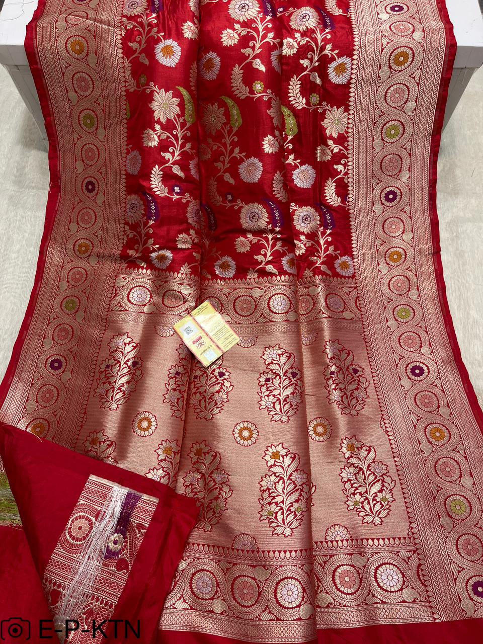 Katan Meenakari Handloom Banarasi Bridal Saree