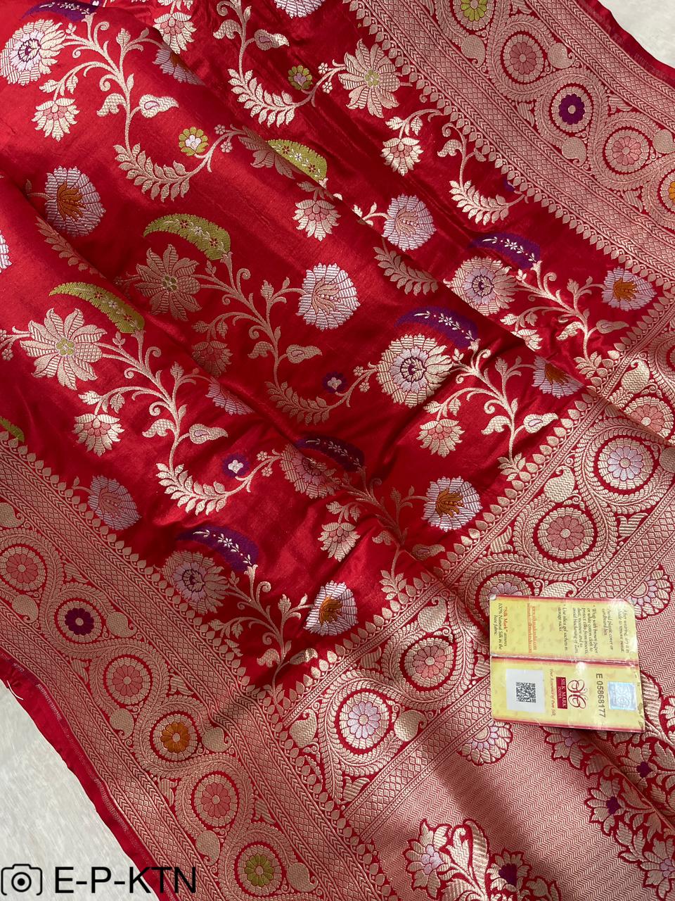 Katan Meenakari Handloom Banarasi Bridal Saree