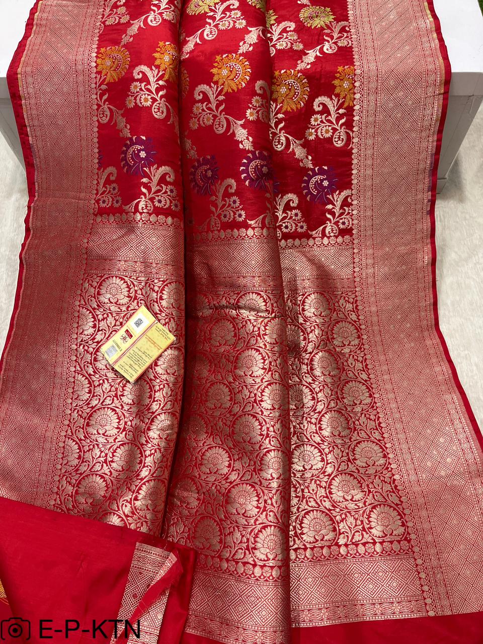 Katan Meenakari Handloom Banarasi Bridal Saree