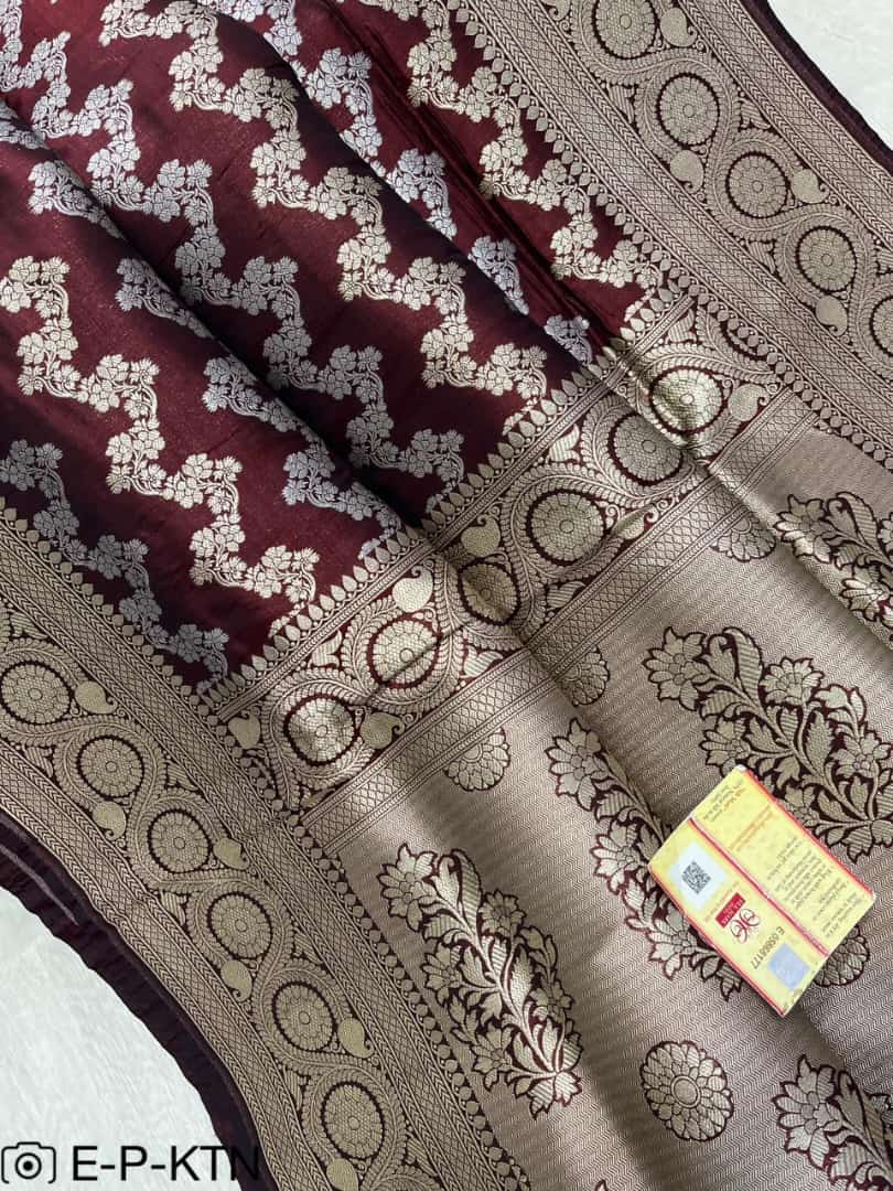 Katan Meenakari Handloom Banarasi Saree