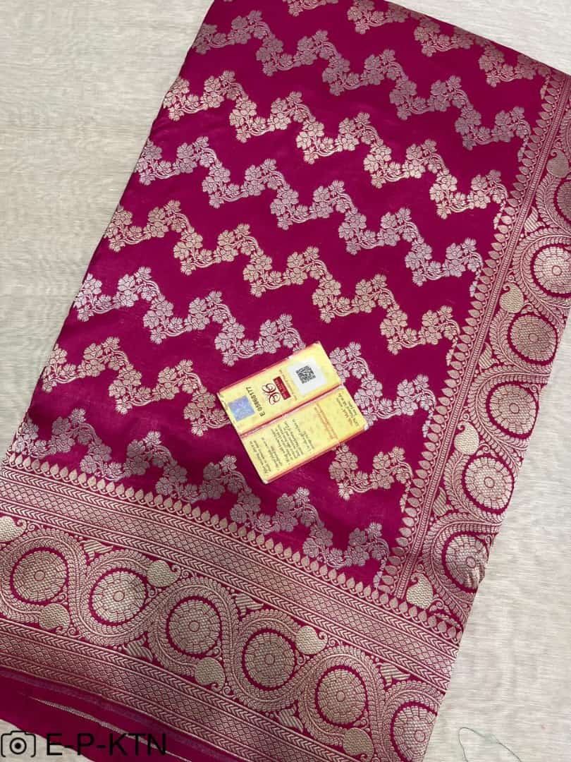 Katan Meenakari Handloom Banarasi Saree