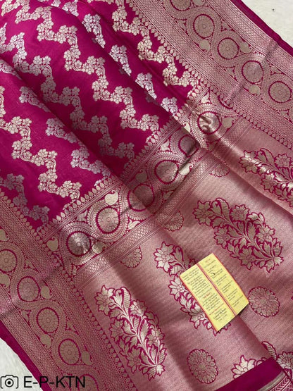 Katan Meenakari Handloom Banarasi Saree