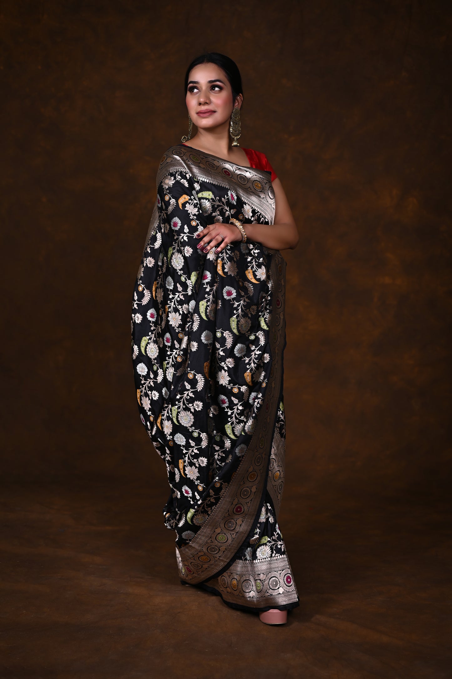 Pure Katan Meenakari Handloom Banarasi Saree