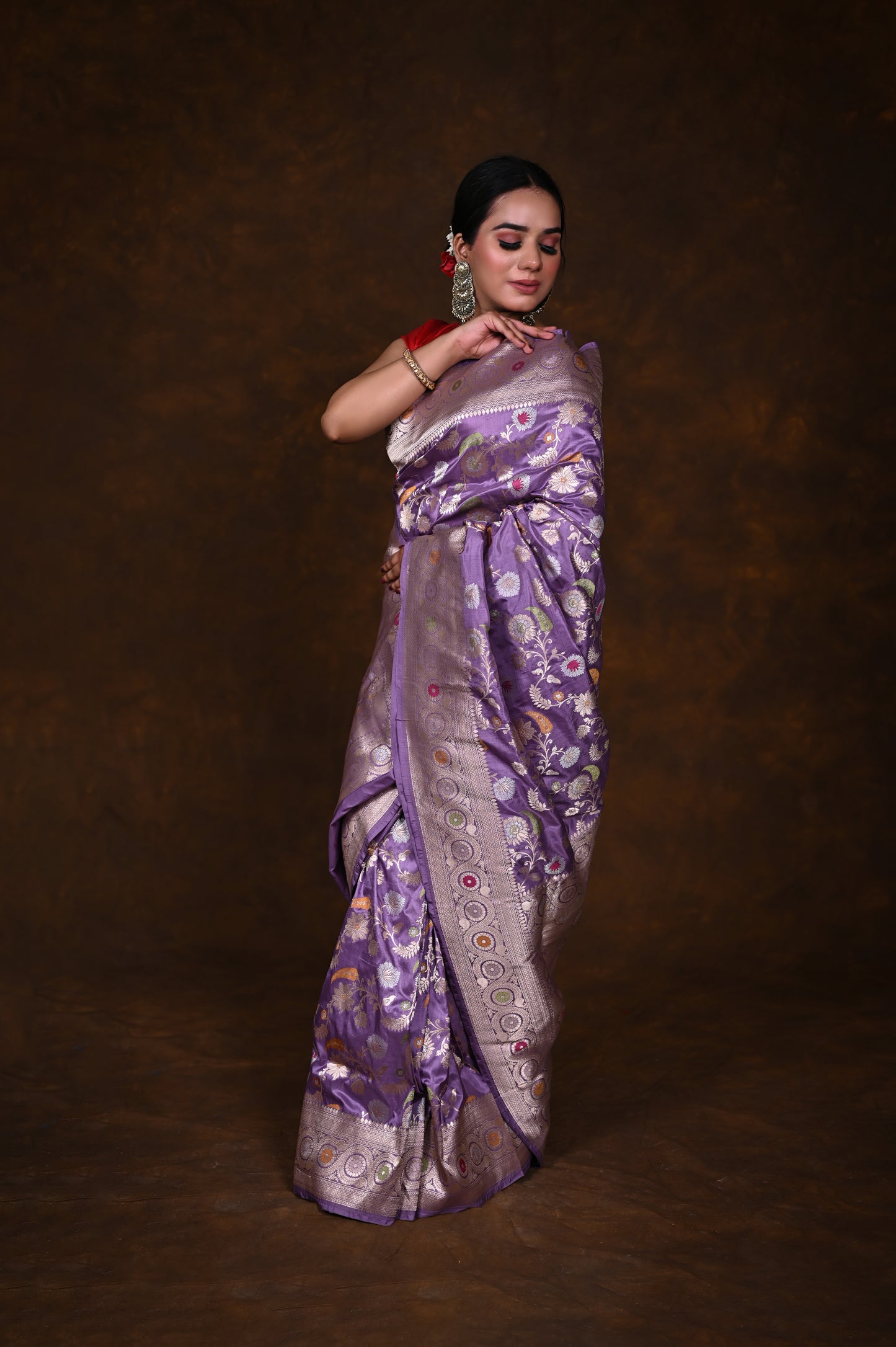 Pure Katan Meenakari Handloom Banarasi Saree