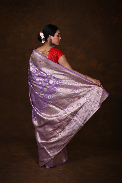 Pure Katan Meenakari Handloom Banarasi Saree