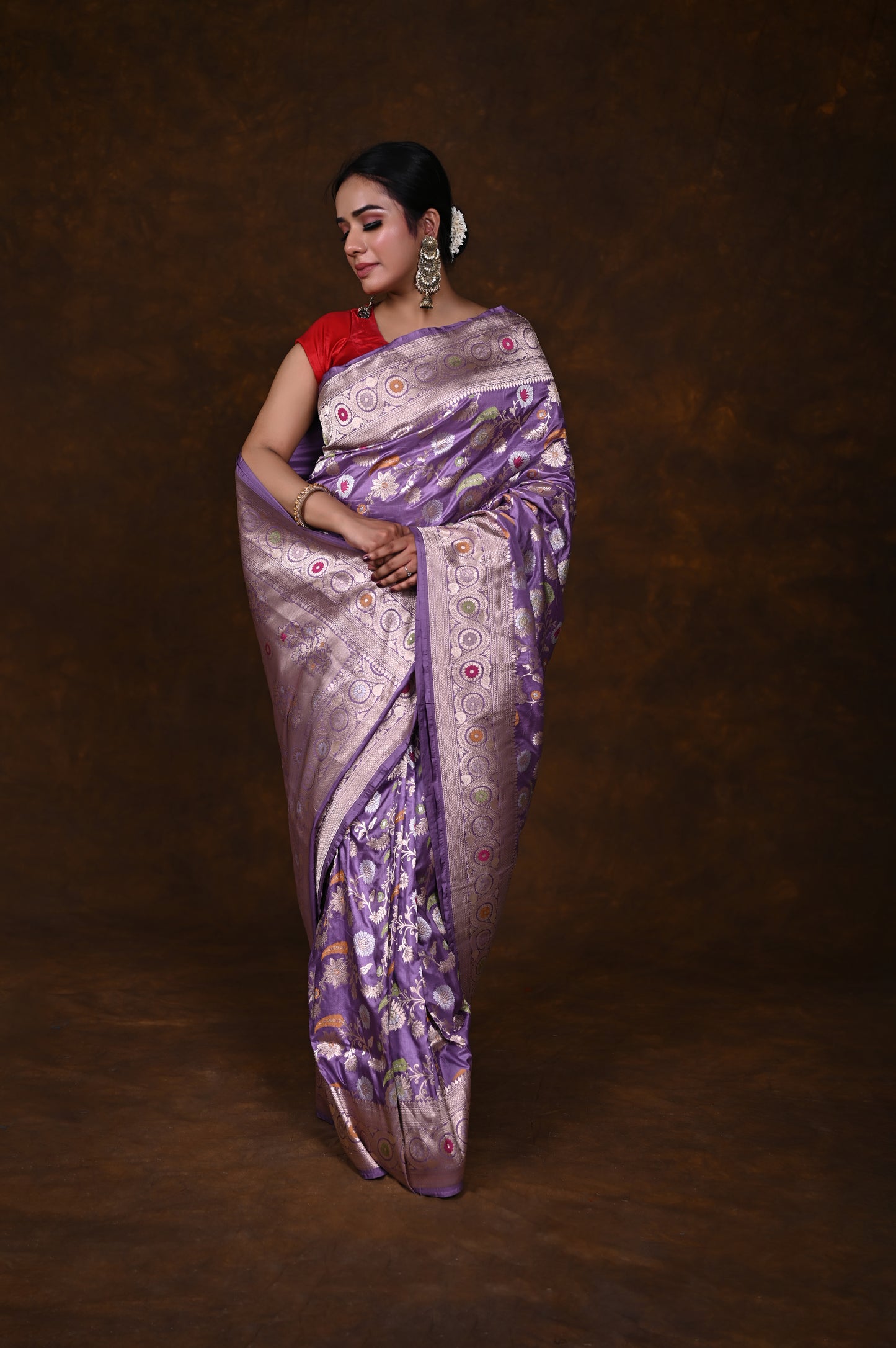 Pure Katan Meenakari Handloom Banarasi Saree