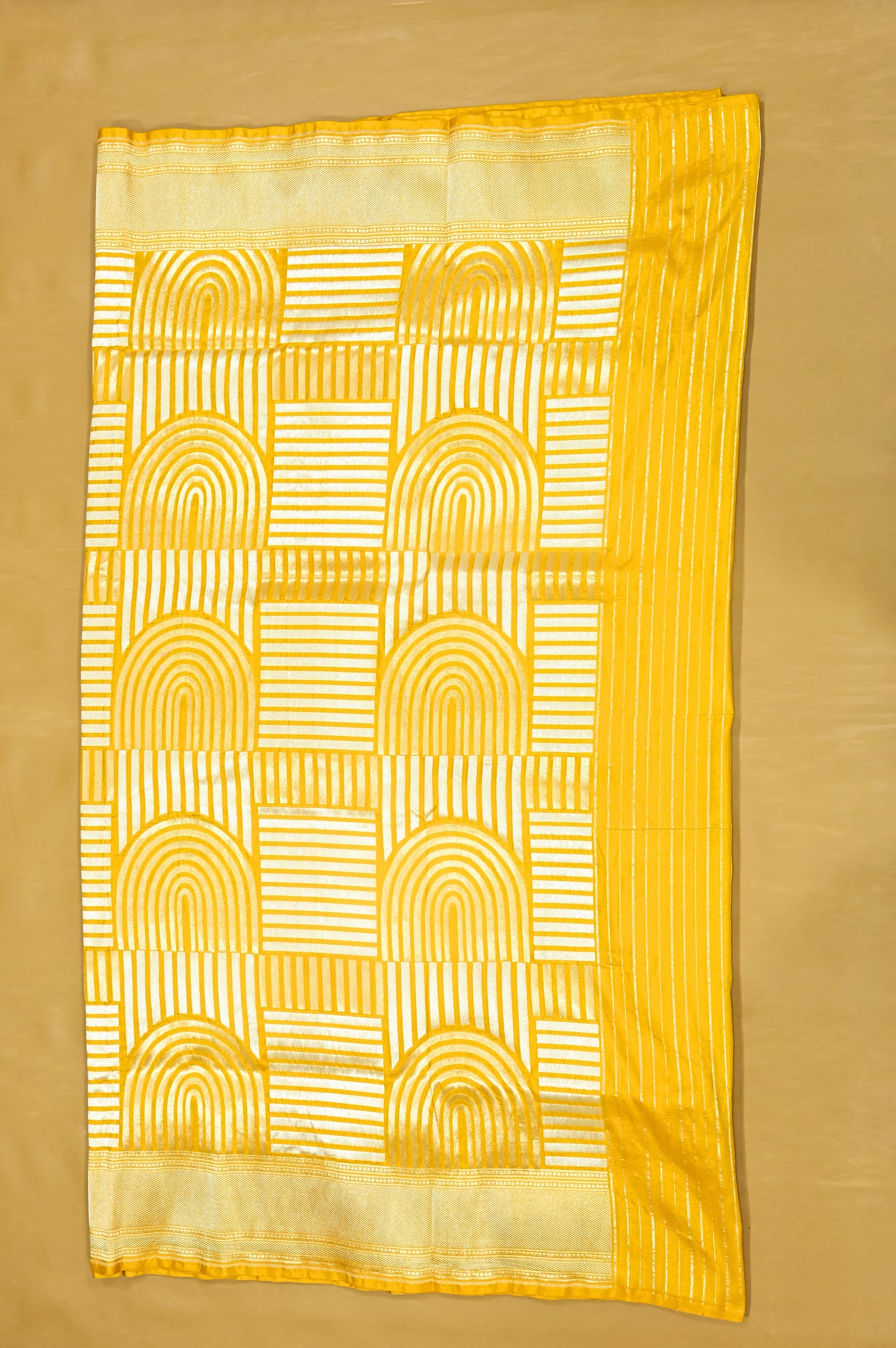 Yellow Pure Katan Silk Sona Roopa Zari Weaved Handloom Banarasi Saree