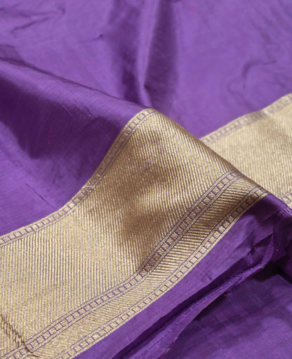 Mauve Pure Katan Silk Sona Roopa Zari Weaved Handloom Banarasi Saree