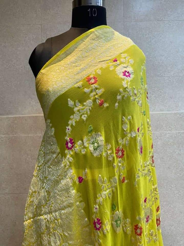 Pure Khaddi Georgette Silk Saree