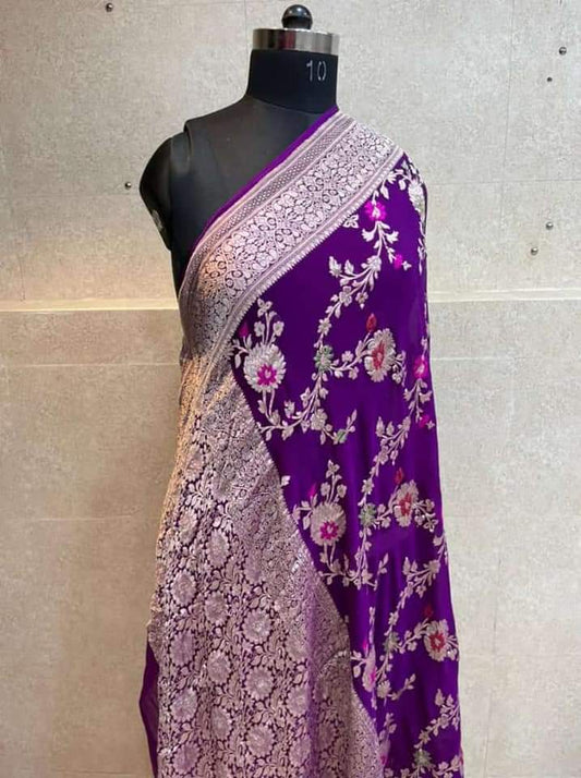 Pure Khaddi Georgette Silk Saree