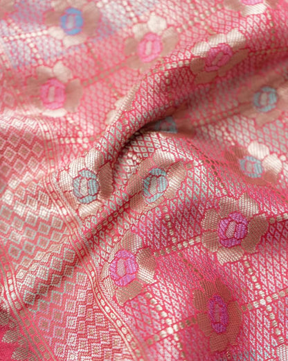 Pure Handwoven Chiniya Silk Banarasi Saree