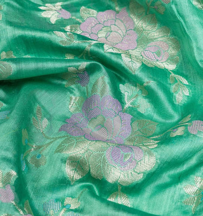 Pure Handwoven Chiniya Silk Banarasi Saree