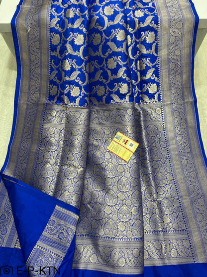 Pure Handloom Katan Cutwork Elegant Banarasi Saree