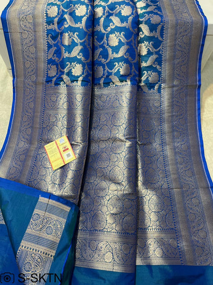 Pure Handloom Katan Cutwork Elegant Banarasi Saree