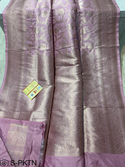 Pure Handloom Katan Cutwork Elegant Banarasi Saree