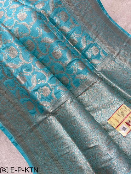 Pure Handloom Katan Cutwork Elegant Banarasi Saree