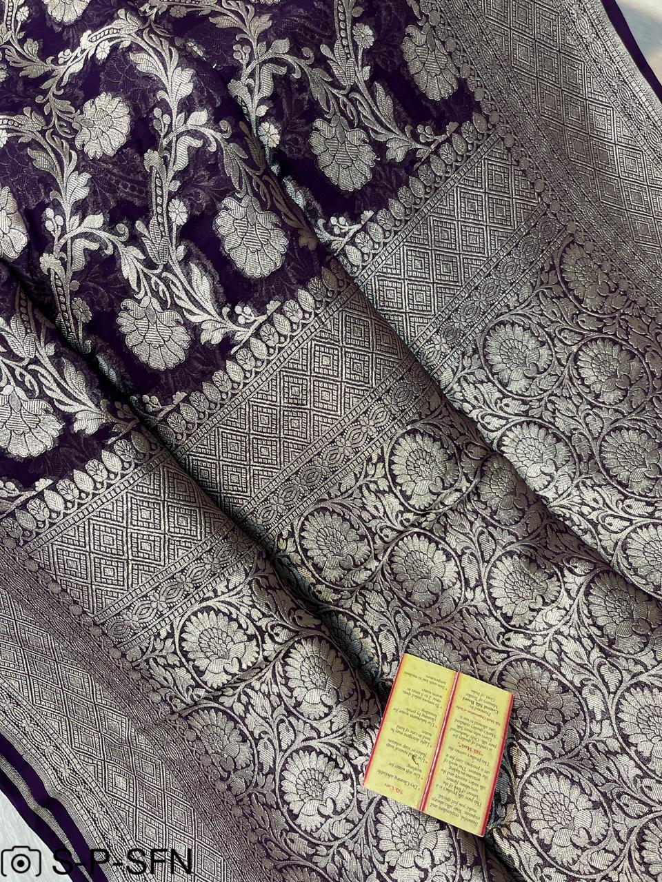 Pure Khaddi Georgette Silk Saree
