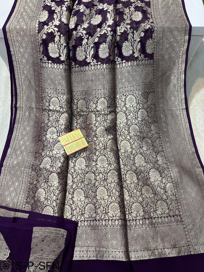 Pure Khaddi Georgette Silk Saree