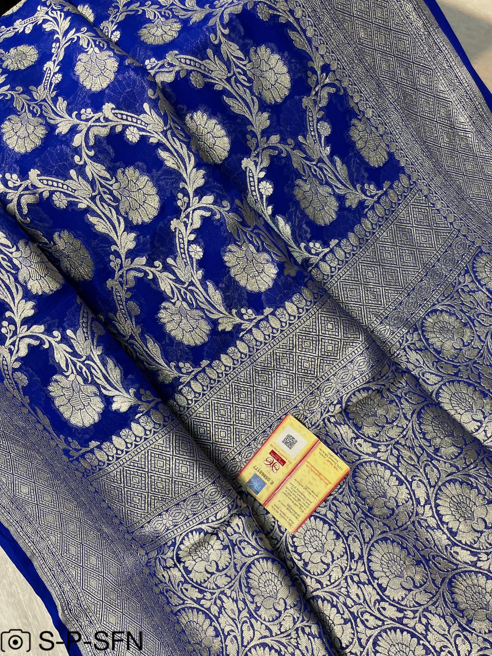 Pure Khaddi Georgette Silk Saree