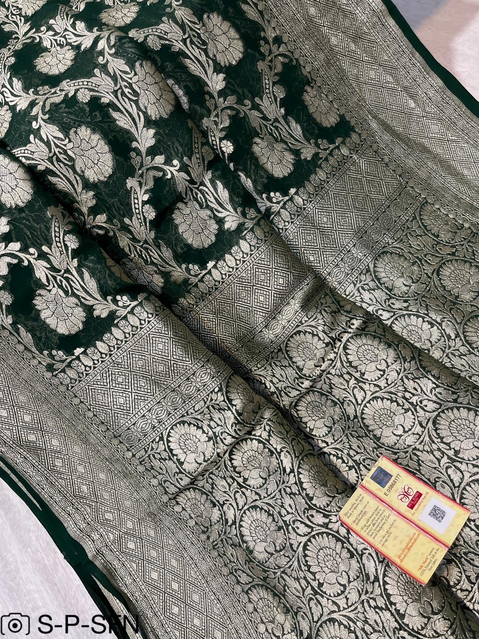 Pure Khaddi Georgette Silk Saree