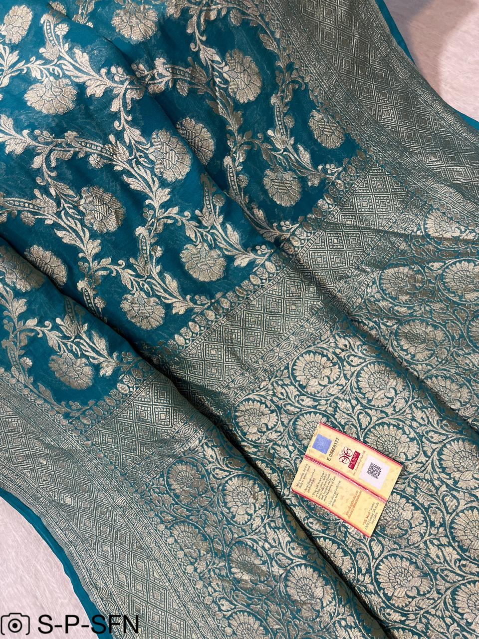 Pure Khaddi Georgette Silk Saree