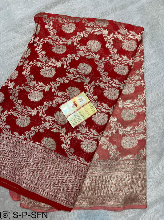 Pure Khaddi Georgette Silk Saree