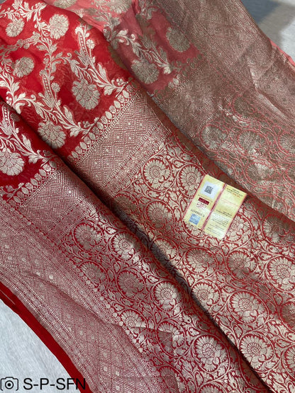 Pure Khaddi Georgette Silk Saree