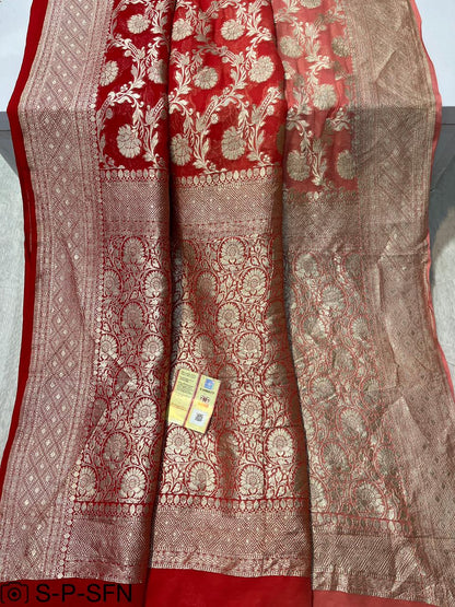 Pure Khaddi Georgette Silk Saree