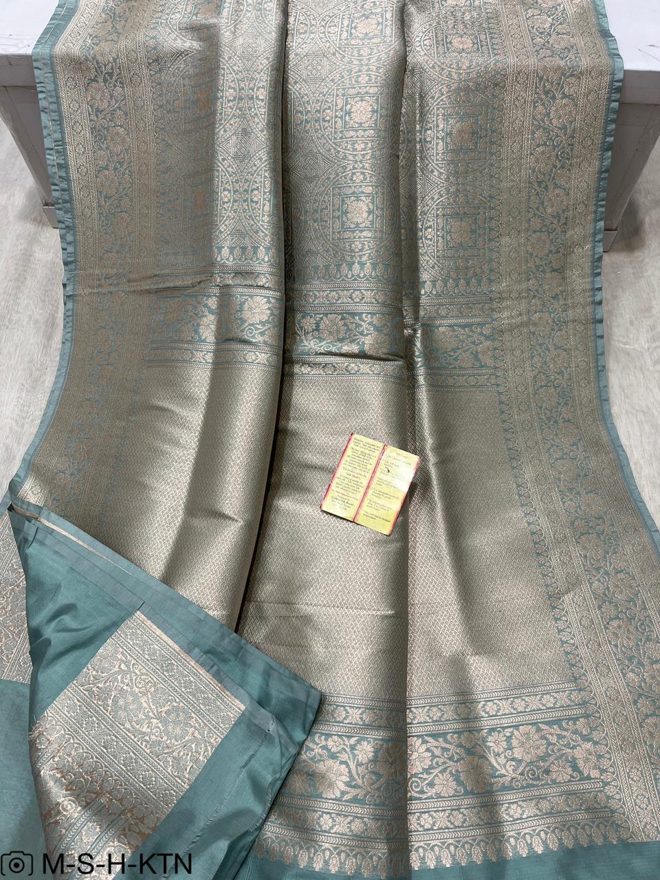 Elegant Banarasi Pure Handwoven Katan Brocade Saree