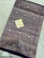 Purple Banarasi Pure Handwoven Katan Brocade Saree