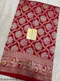 Red Handwoven Pure Katan Meenakari Banarasi Saree