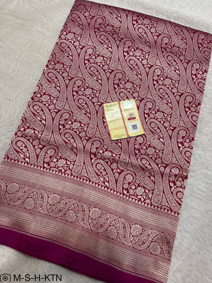 Pure Elegant Banarasi Handwoven Katan Brocade Saree