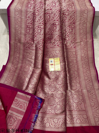 Pure Elegant Banarasi Handwoven Katan Brocade Saree