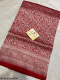 Red Pure Banarasi Handwoven Katan Brocade Saree