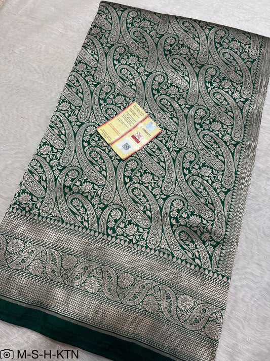 Pure Elegant Banarasi Handwoven Katan Brocade Saree