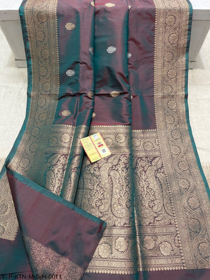 Banarasi Pure Handwoven Kadhua Katan Silk Wedding Saree