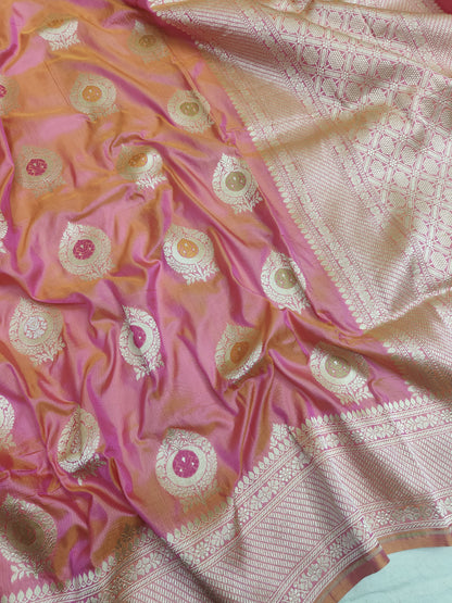 Pure Katan Silk Handloom Meenakari Boota Saree