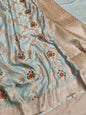 Banarasi Handwoven Satin Mashru Silk Saree