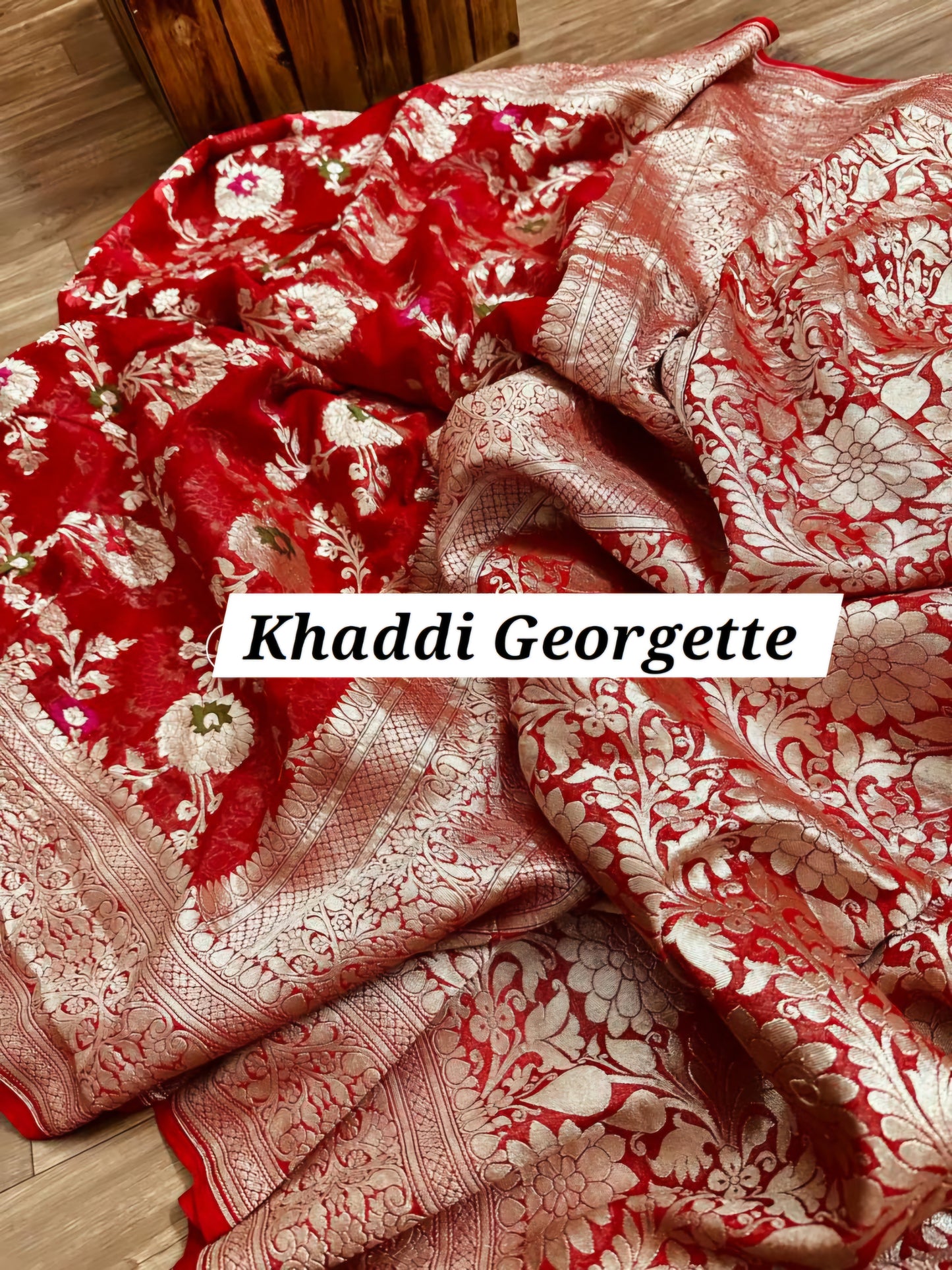 Pure Khaddi Georgette Silk Saree