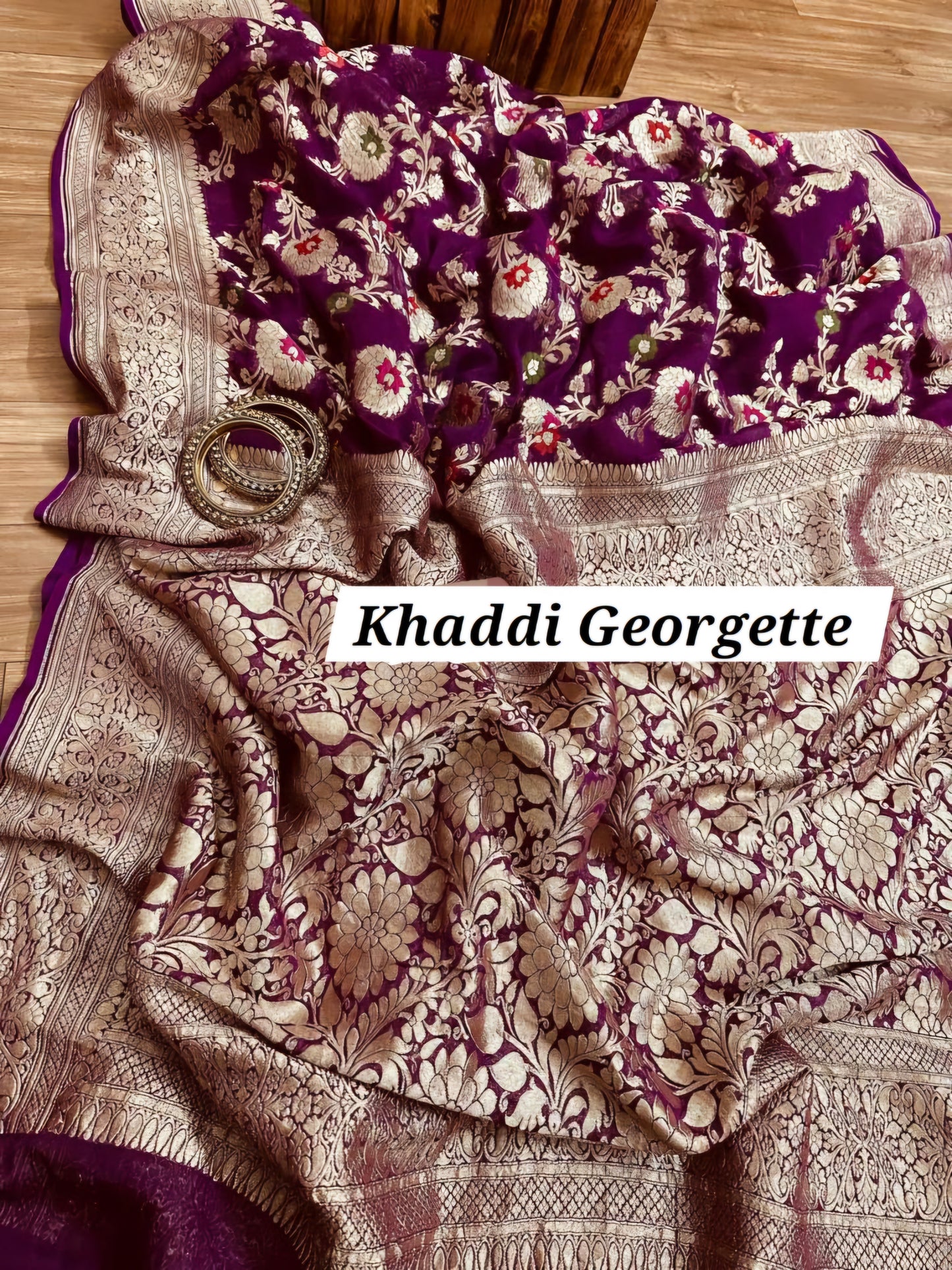 Pure Khaddi Georgette Silk Saree