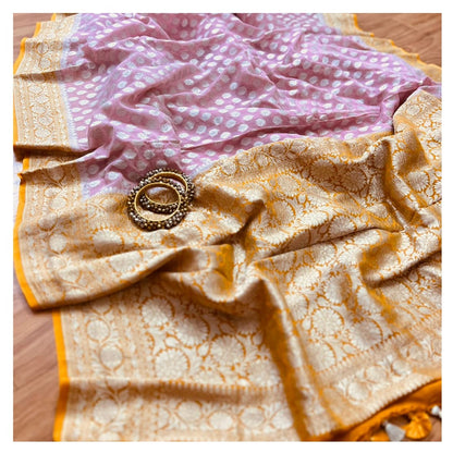 Pure Khaddi Georgette Banarasi Saree
